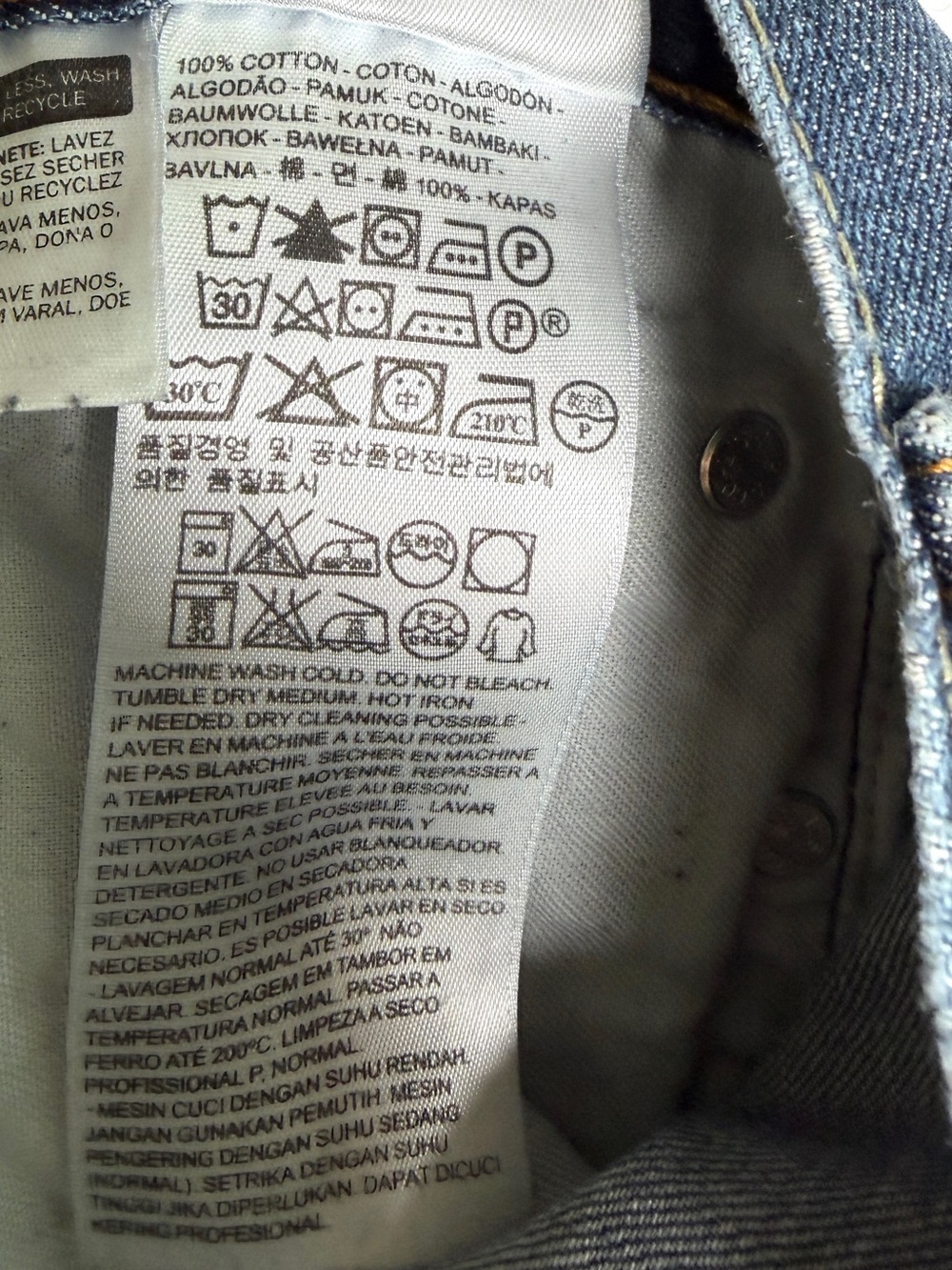 Levi's 514 Straight Fit Jeans Medium Wash Actual Size 32X31 READ DESCRIPTION - Picture 14 of 15